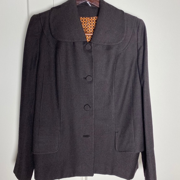 Vintage 60’s Peter Pan Collar Wool Jacket  Med - Picture 2 of 7